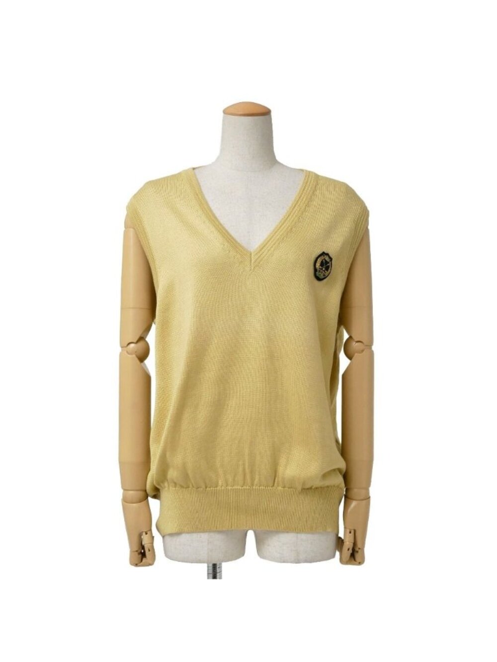 Dior Vintage Vest Knit V-neck Sleeveless Logo Emblem